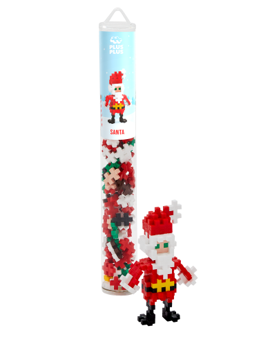 Plus Plus Building Set - Santa Mix (100pc Tube)