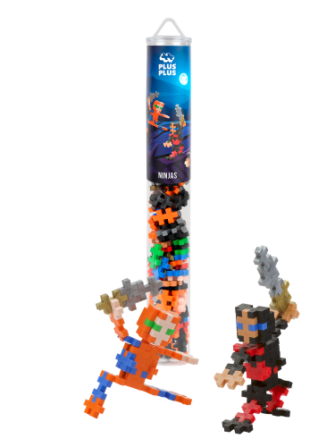 Plus Plus Building Set - Ninja Mix (100pc Tube)