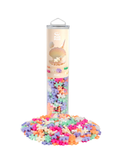Plus Plus Building Set - Pearl Mix (240 pcs Tube)