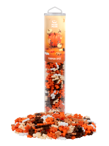 Plus Plus Building Set - Pumpkin Spice Mix (240 pcs Tube)