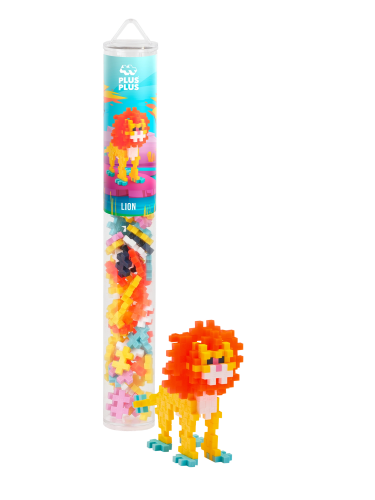 Plus Plus Building Set - Lion (100pc Tube)