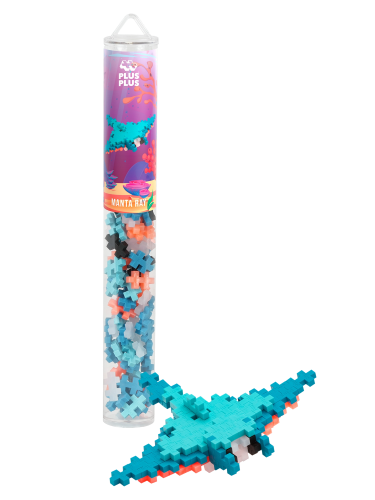 Plus Plus Building Set - Manta Ray (100pc Tube)