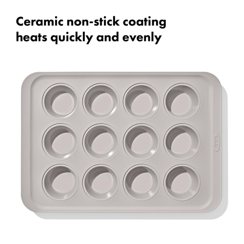 Coated 12 Cup Muffin Pan - OXO Good Grips Ceramic Bakeware