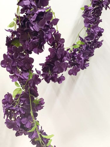 Artificial Wisteria Garland - 200cm (Purple)