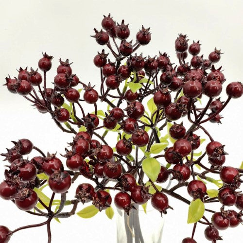 Artificial Rosehip Bundle - x 5 (Burgundy)