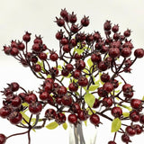 Artificial Rosehip Bundle - x 5 (Burgundy)