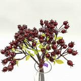 Artificial Rosehip Bundle - x 5 (Burgundy)