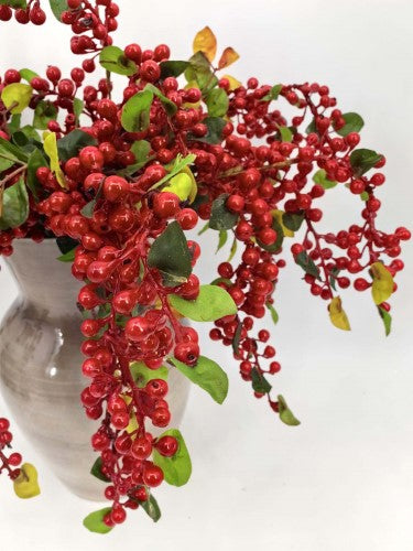 Artificial Droopig Berry Spray (Red)