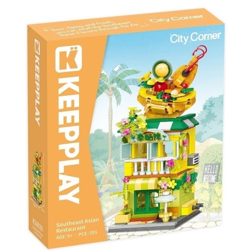 Building Block Set - Keeppley City Corner Southeast Asian Restaurant