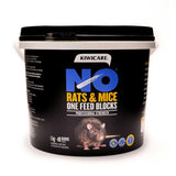 NO Rats and Mice One Feed - Kiwicare 1kg (48 Blocks)