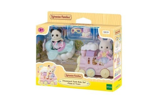 Sylvanian Families Amusement Park Ride Set (Plane & Train)