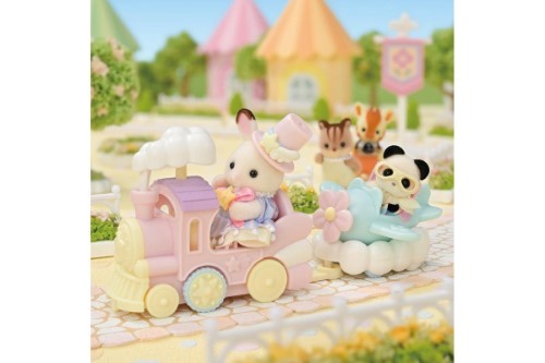 Sylvanian Families Amusement Park Ride Set (Plane & Train)