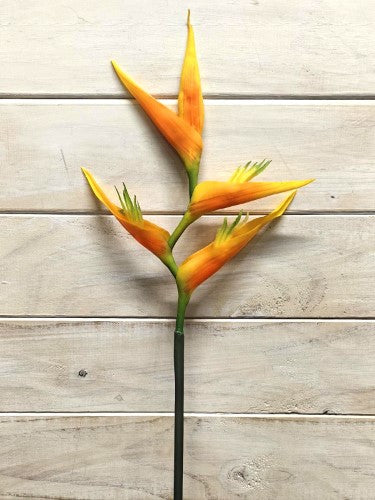 Artificial Heliconia Stem - Small (Orange)