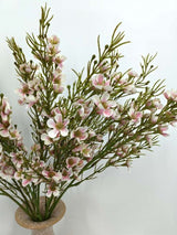 Artificial Wax Flower Spray (Pink)