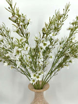 Artificial Wax Flower Spray (White)