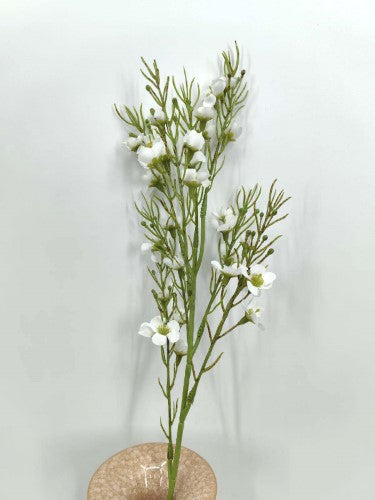 Artificial Wax Flower Spray (White)