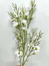 Artificial Wax Flower Spray (White)