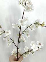 Artificial Realistic Cherry Blossom Spray (White)
