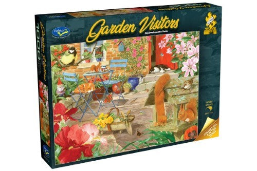 Jigsaw Puzzle - Garden Visitors Squirrels on the Patio (1000pcs)