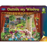 Jigsaw Puzzle - Outside my Window Gardeners View (1000pcs)
