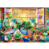 Jigsaw Puzzle - Outside my Window Boho Seaside View (1000pcs)