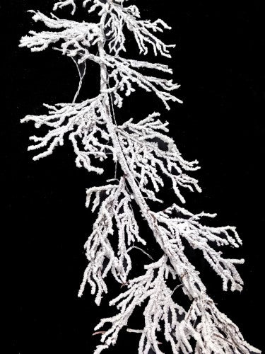 Artificial Snowy Twig Garland with Lights (180cm)