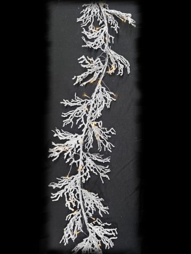 Artificial Snowy Twig Garland with Lights (180cm)