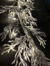 Artificial Snowy Twig Garland with Lights (180cm)