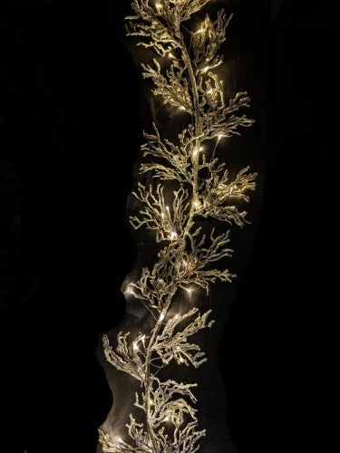 Artificial Snowy Twig Garland with Lights (180cm)