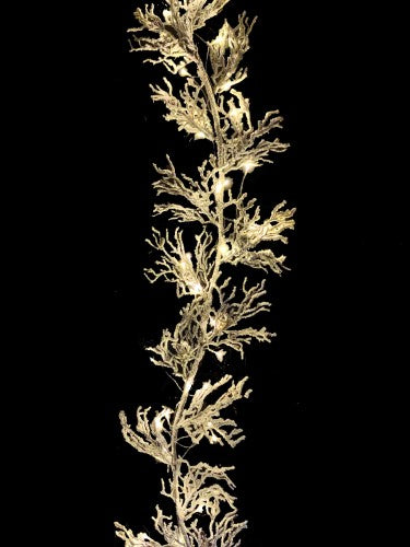 Artificial Snowy Twig Garland with Lights (180cm)