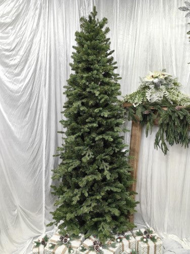 Slim Mixed PE & PVC pine Tree with 300 LED Warm Lights - 3026 Tips