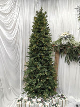 Slim Mixed PE & PVC pine Tree with 300 LED Warm Lights - 3026 Tips