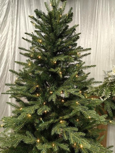 Mixed PE & PVC Pine Tree with 450 LED Warm Lights - 2805 Tips