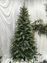Mixed PE & PVC Pine Tree with 450 LED Warm Lights - 2805 Tips