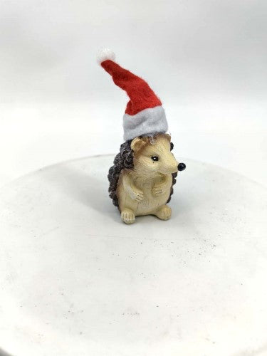 Ornament - Resin Hedgehog Decoration with Hat