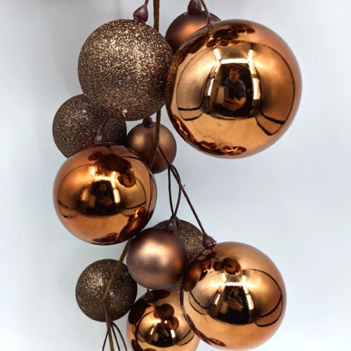 Garland - Mixed Christmas Bauble Ball 200cm (Copper)