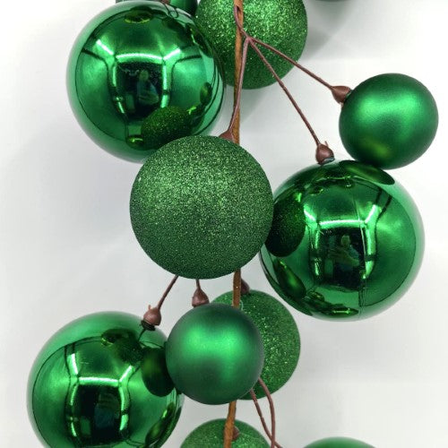 Garland - Mixed Christmas Bauble Ball 200cm (Green)