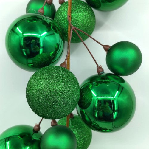 Garland - Mixed Christmas Bauble Ball 200cm (Green)