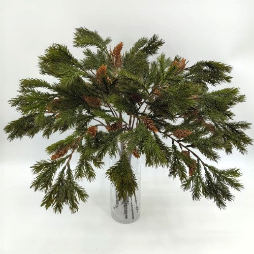 Artificial Deluxe Juniper Pine Spray with Cones