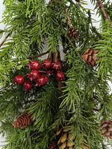 Artificial Deluxe Juniper Pine Garland with Pinecones & Berries (180cm)