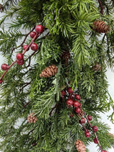 Artificial Deluxe Juniper Pine Garland with Pinecones & Berries (180cm)