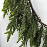 Artificial Real Touch Mixed Cedar & Norfolk Pine Garland (180cm)