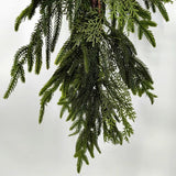 Artificial Real Touch Mixed Cedar & Norfolk Pine Garland (180cm)