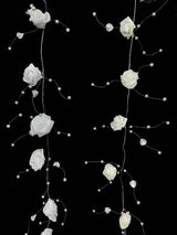 Pearl Garland with Form Flower - 150cm (Cream)