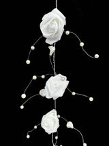 Pearl Garland with Form Flower - 150cm (White)