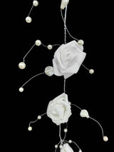 Pearl Garland with Form Flower - 150cm (White)