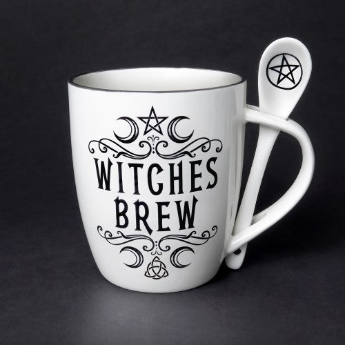 Mug and Spoon Set - Alchemy Fine Bone China Witches Brew (390ml)