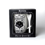 Mug & Spoon Set - Alchemy Fine Bone China Purrfect Brew (390ml)