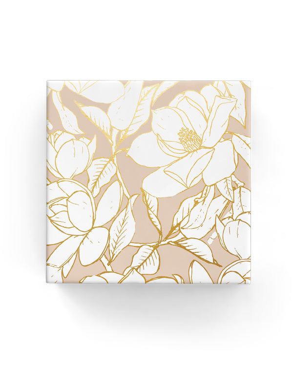 Wrapping Paper - Magnolia Sketch Wrap Beige Gold