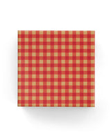 Wrapping Paper - Gingham Check on Kraft Wrap Red